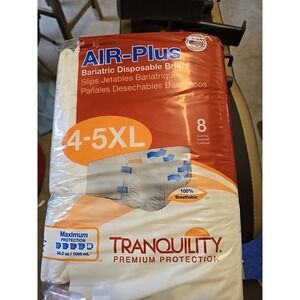 Tranquility Air-Plus Bariatric Briefs 4-5XL, 70 to 108 Inch, 34oz Capacity, 32ct